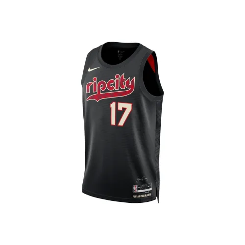 Nike Portland Trail Blazers Городская Edition Swingman Баскетбольная Джерси Унисекс Черная