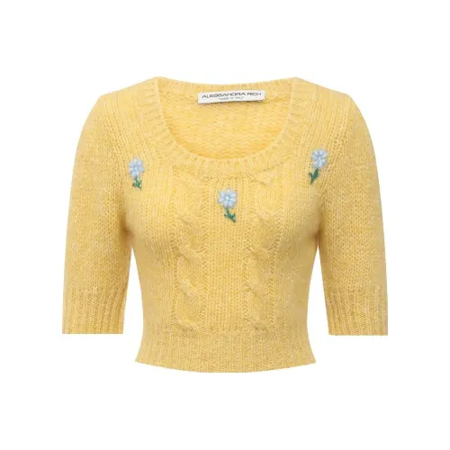 Alessandra Rich Желтые Женские Свитеры