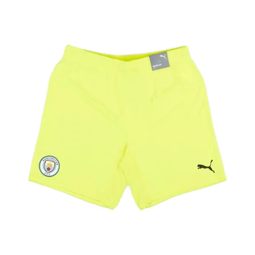 PUMA 2021 22 Manchester City Player Issue GK Shorts Football Lower Men's Yellow