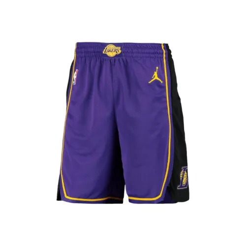 NBA x Jordan Los Angeles Lakers Повседневные шорты Мужские Фиолетовые Черные