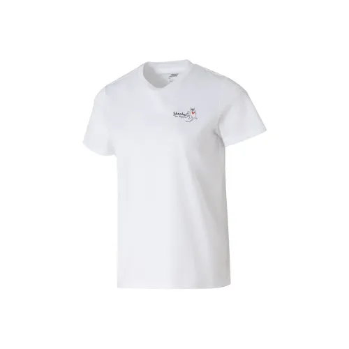 Skechers T-Shirt Женская Bright White 0019