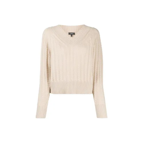 THEORY Кашемир Свитер Женские Бежевый