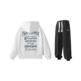Комплект одежды (Белый свитшот + Черные штаны)