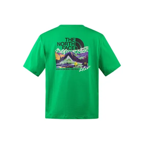 The North Face Рукав с оборванным плечом T-рубашка Женская Зеленая