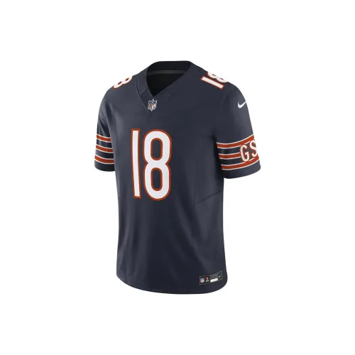nike NFLChicago Bears FW24 Caleb Williams Dri Fit Ограниченный Регби Джерси Мужской Морской синий