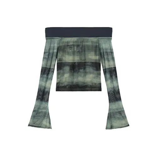 PAIN OR PLEASURE Весна и Лето Стандартная Рубашка Женская Зеленая