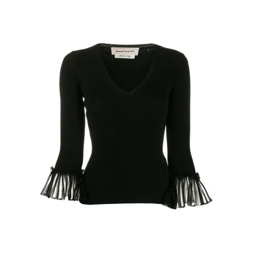 Alexander McQueen Черный Женский Трикотаж