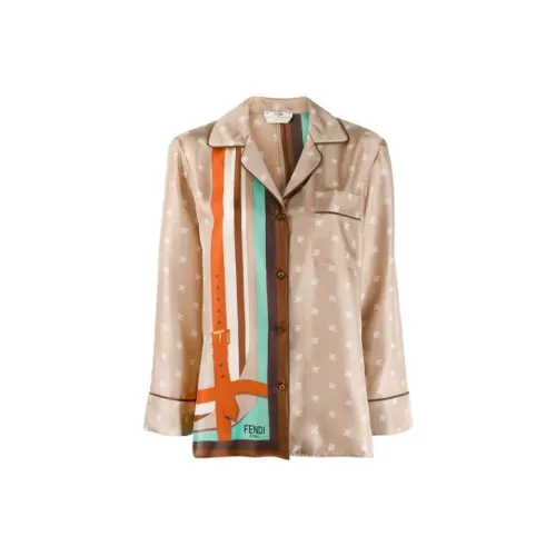 FENDI Желто-коричневые Женские Рубашки
