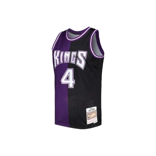 NBA x MITCHELL NESS Sacramento Kings Chris Webber Баскетбольная Джерси 2000 01 Split Фанатская версия Мужская Фиолетовая Черная