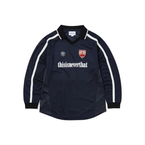 Thisisneverthat FW24 Футбол Джерси Футбол Джерси Унисекс Морской синий