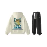 Комплект одежды (Хаки худи + черные штаны)