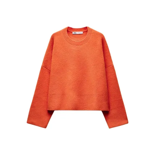 ZARA Collaboration Апельсиновые Женские Свитера