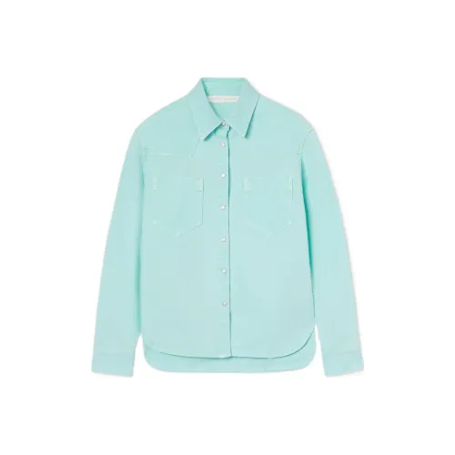 PALM ANGELS Неоновый зеленый Женские Рубашки