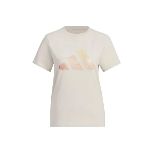 Adidas Sport Performance T-Shirt Женская Бежевая