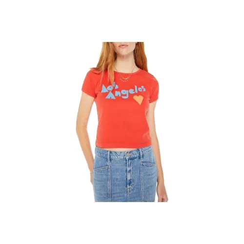 MOTHER SS24 Стандартная T-рубашка Женская Апельсин