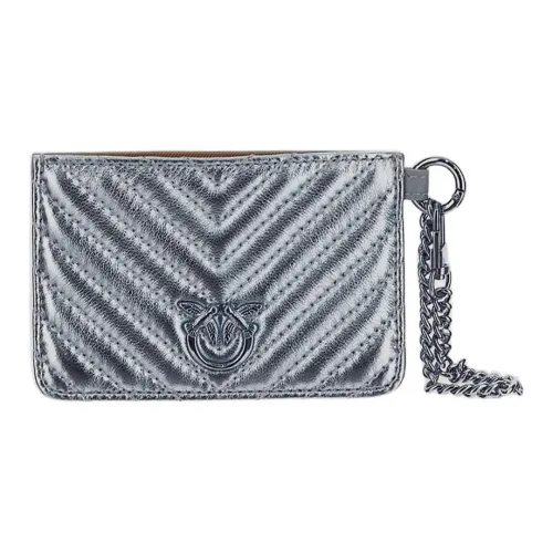 PINKO Love Birds series Держатель для карт из телячьей кожи Женские Синий