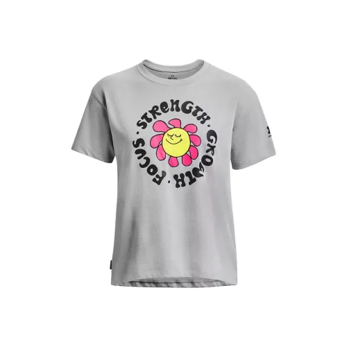 Under Armour T-Shirt Женская Светлая Современная Серый