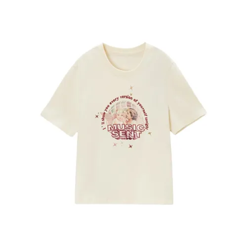 EICHITOO Экрю Женские Рубашки T