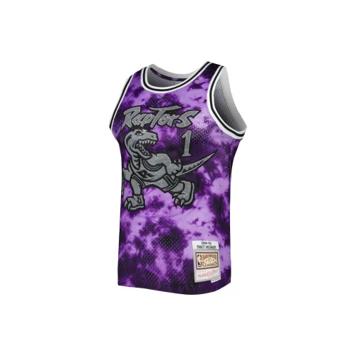 NBA x MITCHELL NESS Toronto Raptors Трэйси Макгрэди Баскетбольная Джерси 1998 99 Галактическая Фанатская Версия Мужская Фиолетовая