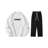 Комплект одежды (Белый топ + Черные штаны)