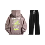 Комплект одежды (Топ Лотосовый корень Пудра + Черные штаны)