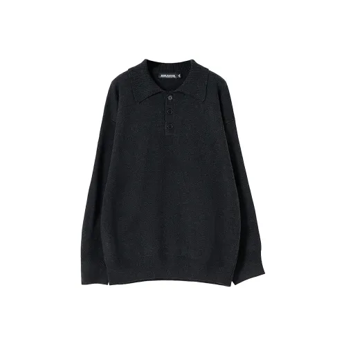 SOON FLOWER Свитер Унисекс Темно-серый