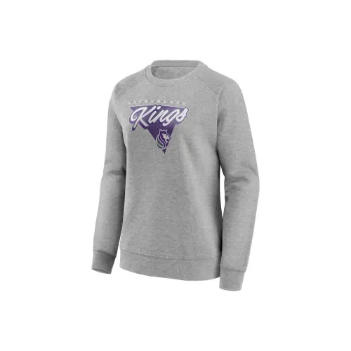 NBA Sacramento Kings GRAPHIC CREW Толстовка Женская Серого цвета