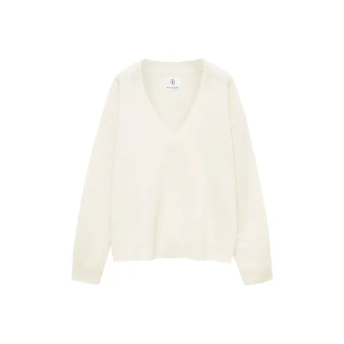 Anine Bing Свитер Женский Айвори Белый