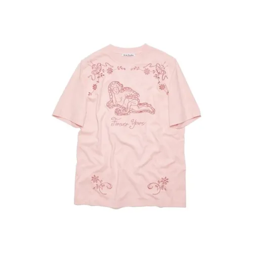 ACNE STUDIOS SS23 T Рубашка Женская Светло-Розовая