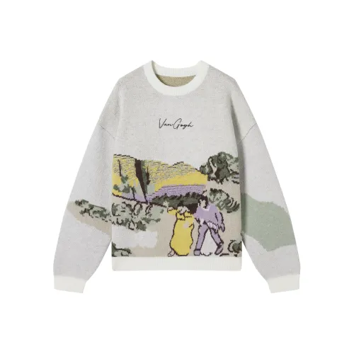 DIALOGUE x WENSENTE.FANGAOLIANMINGKUAN Свитер Женский Закат Желтый