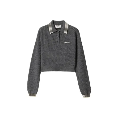 MIU MIU Свитер Женский Сланцево-Серый