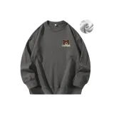 Круглый вырез, флисовая подкладка, темно-серый