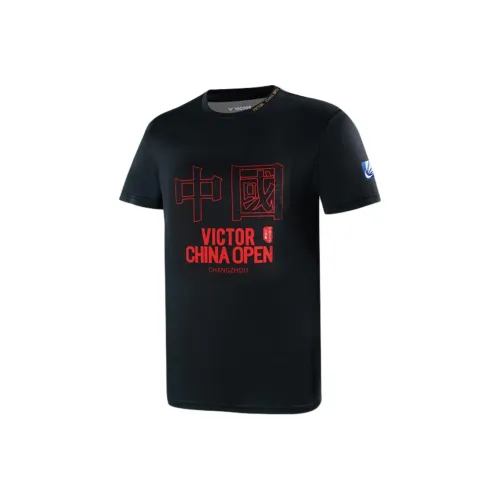 VICTOR Бадминтон Джерси Унисекс Черный