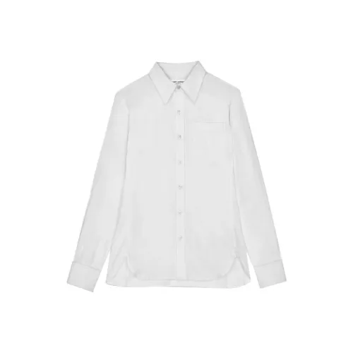 SAINT LAURENT Рубашка Женская Белая