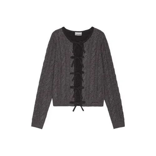 GANNI FW24 Свитер Женский Призрачный Черный