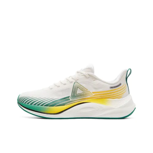 PEAK Амортизаторы Shock Slip-resistant Abrasion-resistant Низкий топ Тренировочные Беговые кроссовки Мужские Белый Желтый Зеленый