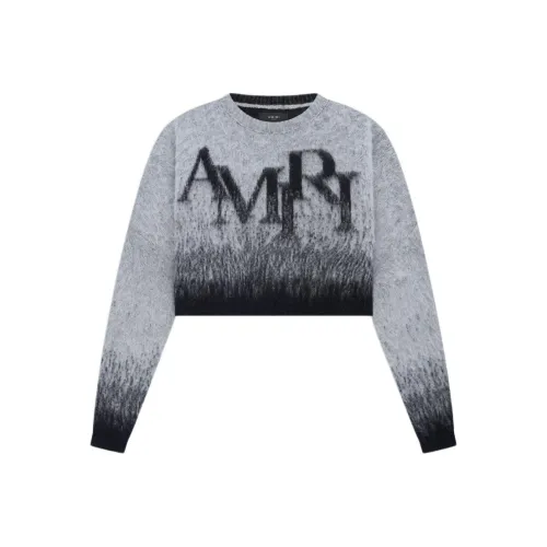 AMIRI Свитер с градиентным узором Crew женский черный