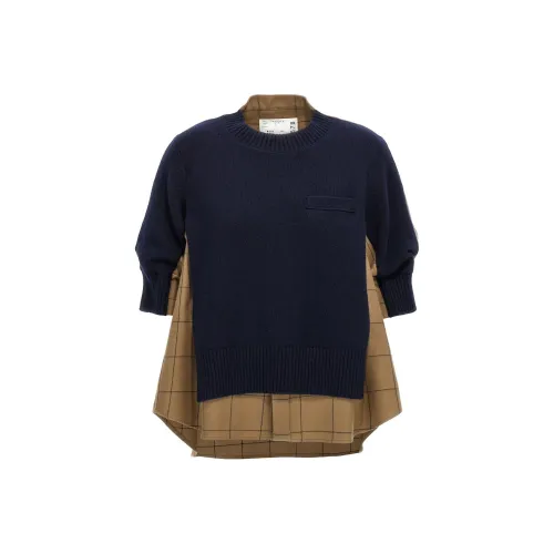 Sacai Синий Женские Свитеры