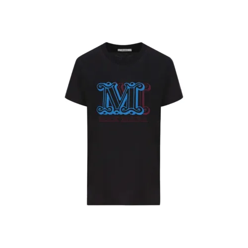 MaxMara Т-рубашка с оборванным рукавом женская черная