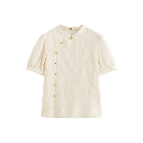 Inman Рубашка Женская Бежевый цвет с узором "Груша"