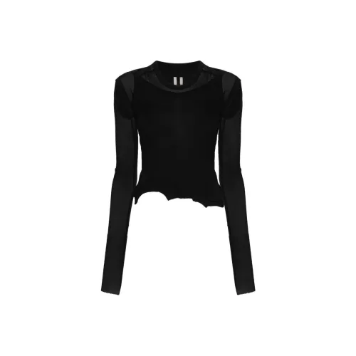RICK OWENS Черные Женские Т-рубашки