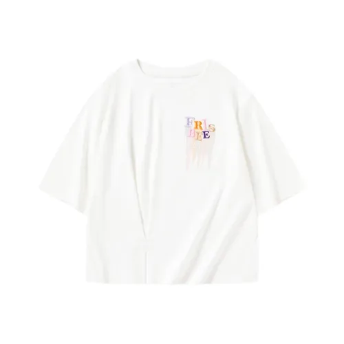 PEAK Бег T-Shirt Женская Натуральный Белый