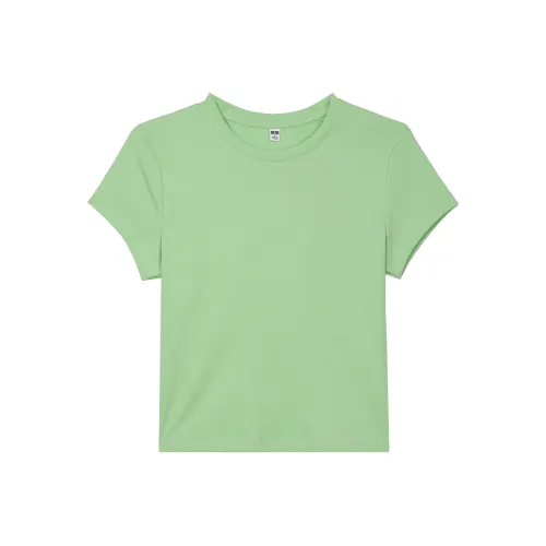 UNIQLO T-рубашка Женская Изумрудно-зеленая