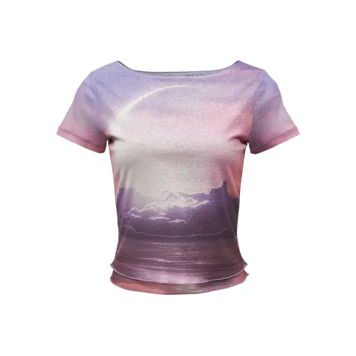 Only HBZ Луна Полный принт Женские футболки