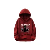 С капюшоном, флисовая подкладка, бордовый цвет