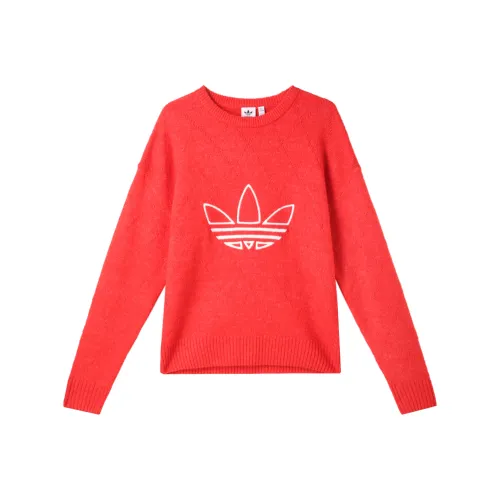 Adidas Originals AW24 Свитер Женский Светло-Красный