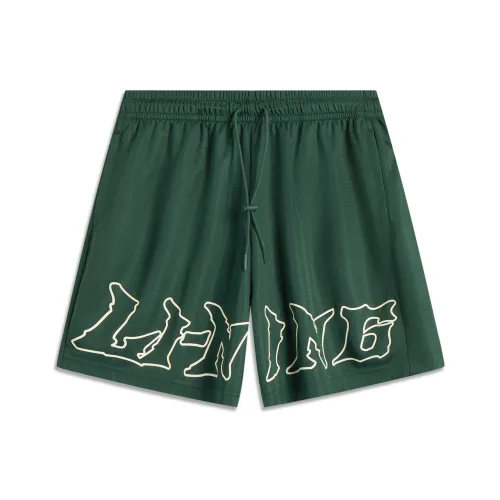 LINING Sports Life Collection Кленовый Деревянно‑зеленый Мужские Повседневные Шорты
