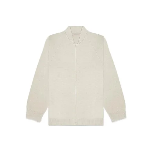 Fear Of God Essentials SS22 Женские Zip KNIT Кардиган Пшеница Трикотаж Женские Пшеница