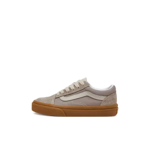 Vans Old Skool Детские Скейтбординги Низкий Топ Серый Kids