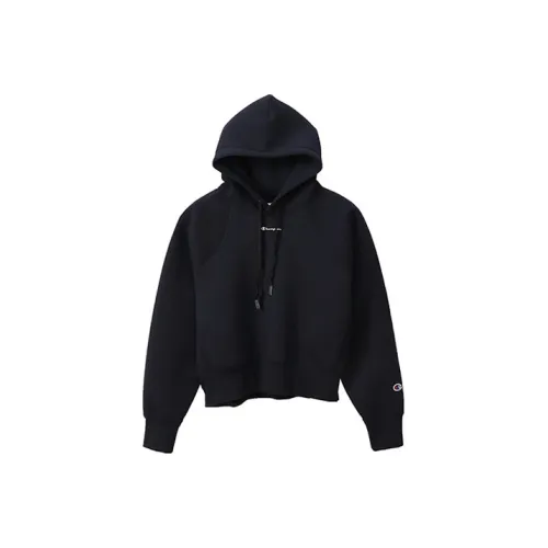 Champion с капюшоном свободный крой стандартный толстовка японская версия женский темно-синий